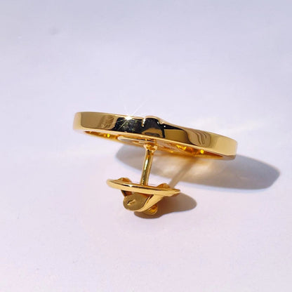 Evil Eye-Inspired Gold Pin with Diamonds