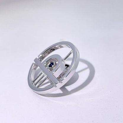 Evil Eye-Inspired Silver Pin With Gemstones